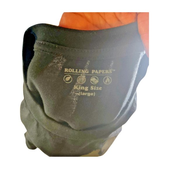 Raw Rolling Papers T-Shirt w/ Zippered Stash Pocket Red Stitching Size L - Picture 3 of 5